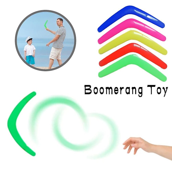Boomerang - V-formad leksak för barn för fritid, utomhusunderhållning, slumpmässig färg（Som visas）