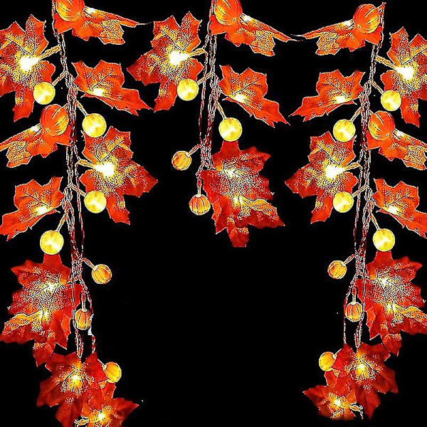 10/20/40 Led Kurpitsan Lehti Valosarja Halloween 3d Kurpitsa