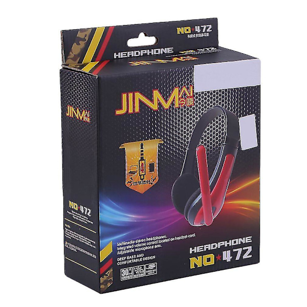 Jm-472 Universell datamaskin bærbar PC ergonomisk design 3,5 mm kablet spillhodesett