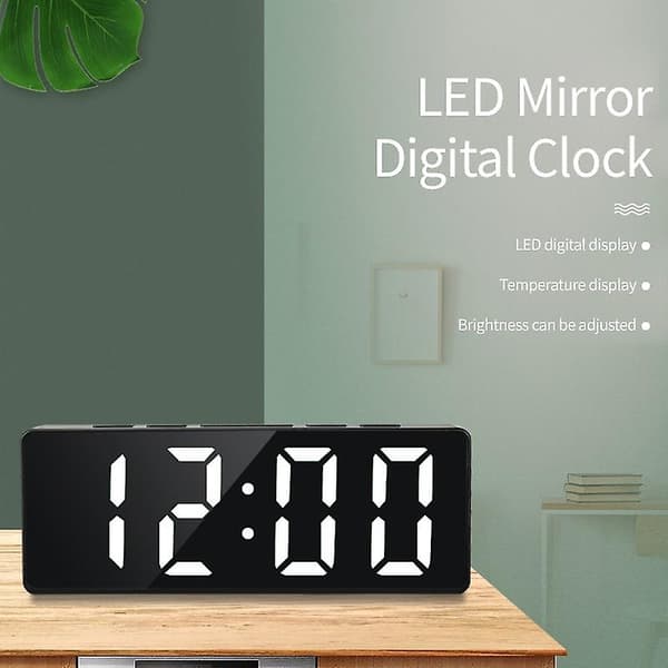 1 st LED Snooze-väckarklocka 12/24h Elektronisk klocka Hem Sovrumsdekor