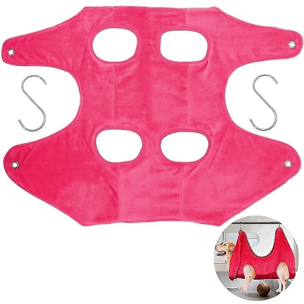 Dog Hammo Helper Pet Groo Hammo Dog Groo Hammo Restraint Bags For Bathing Washing Groo And Trim Nail（Small，Pink）
