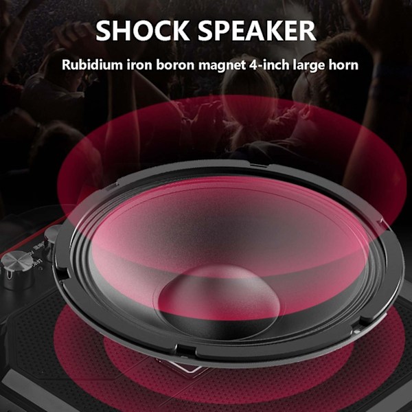 Bärbar Bluetooth-högtalare med dubbla subwooferbas Bluetooth 5.0 Trådlös högtalare Stöd för FM-radio Litet stereoljudsystem