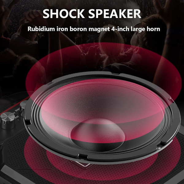 Bærbar Bluetooth-højttaler med dobbelt subwoofer-bas Bluetooth 5.0 trådløs højttaler understøtter FM-radio lille stereolydsystem
