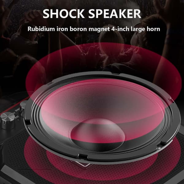 Bærbare Bluetooth-højttalere med dobbelt subwoofer-bas Bluetooth 5.0 trådløs højttaler (én størrelse, sort)