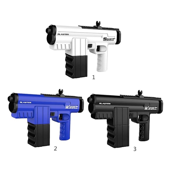 Elektrisk vattenpistol Uppladdningsbar Automatisk Spruta Pistoler Blaster Vatten Pool Leksak（Uppladdningsbar vit p）