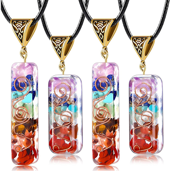 Helande Energi Kristallhänge Reiki Healing Orgon Stenar Halsband Generator Emotionell Kroppsrening Hänge Med Justerbar Sladd Andlig Helande