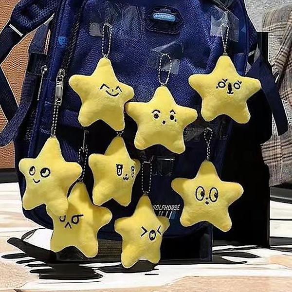 Söt hänge Stars plyschleksak docka pip nyckelring fluffig mjuk plyschleksak（A1）
