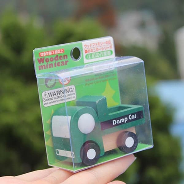 12 stk. træbiler legetøj multi-mønster træbil model børn mini køretøjer legetøj pædagogisk（B）