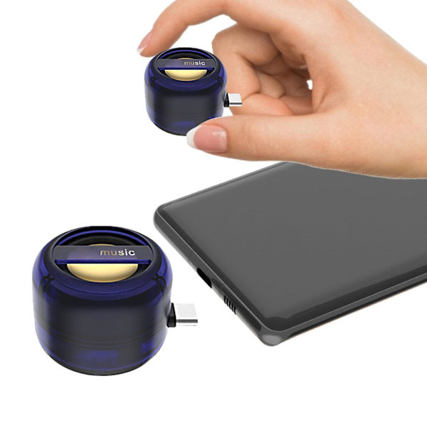 Bluetooth-högtalare Mini bärbar högtalare, 2W mikrofonhögtalare linjeingångshögtalare, 250Mah kapacitet typ-C plug-in litet ljud för smartphone