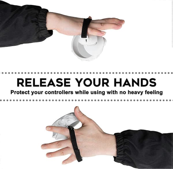 (1 Set) Kompatibel med Oculus Quest 2 Touch Controller Full Grip Cover, 2 stycken Controller Caps, Halksäker och Anti-fall Skyddande Silikonhylsa med Ha