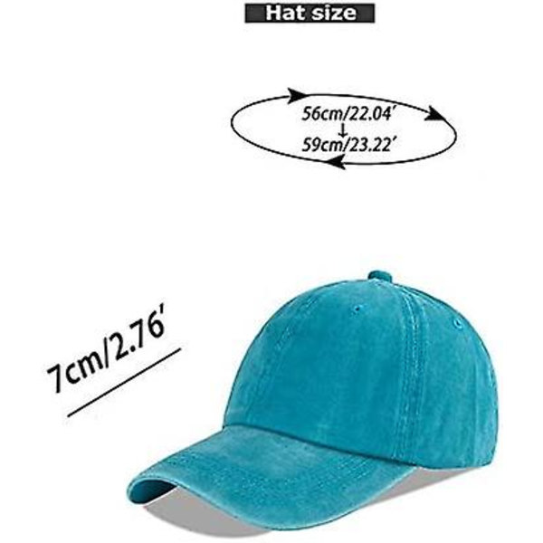 Unisex Baseball Cap 100% Bomuld Passer til Mænd Kvinder Vasket Denim Justerbar Dad Hat Heilwiy Gave