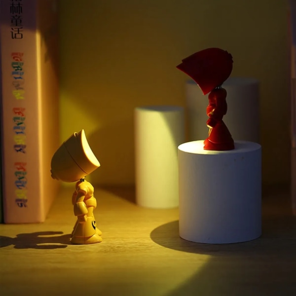 Mini LED Nattlampa Magnetisk skrivbordslampa Varmljus Skrivbordslampa Barngåva Gul