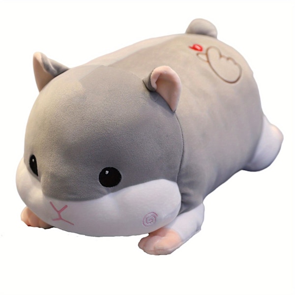 Söt tecknad sömnig gris hamster hane plyschleksak docka sovande kudde tupplur docka docka（brun hamster）