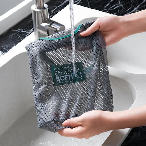 Genanvendelig frugt- og grøntsagsindkøbspose Tote Mesh Woven Net hængende opbevaringspose til køkkenet