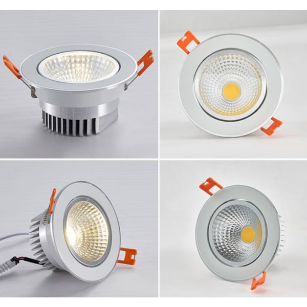 LED-infälld spotlight, badrumsinfälld spotlight, 7 W, varmvit, 1 st, ladacèe