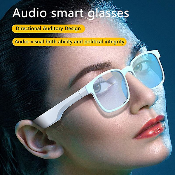 Trådlösa Bluetooth-ljudsolglasögon med benledning, smarta Bluetooth-glasögon med brusreducering, hifi-musik, handsfree-hörlurar med mikrofon, högtalare, stereo, sm
