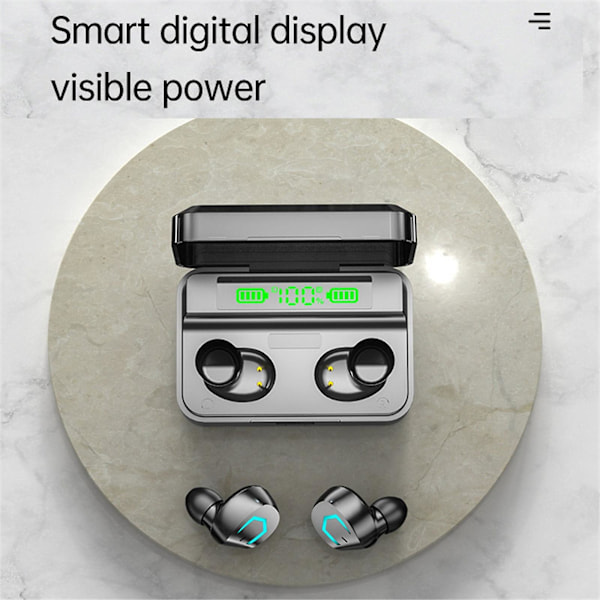 Hi-Fi TWS-hodetelefoner Digital Display Touch-Control Bluetooth 5.2 Trådløse Øretelefoner Ørepropper Hodesett