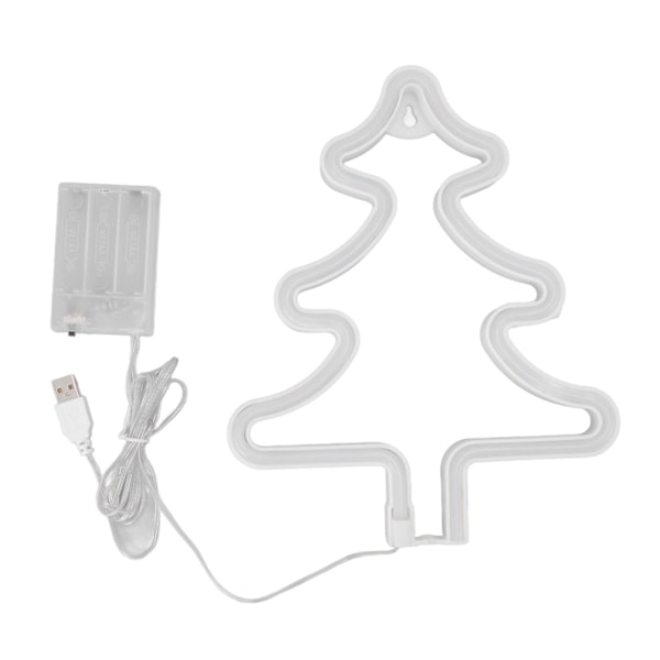 2024 Jul Neon Skilt Juletre Form Neon Lys USB Dekorativt Nattlys for Skrivebord Vegg Display