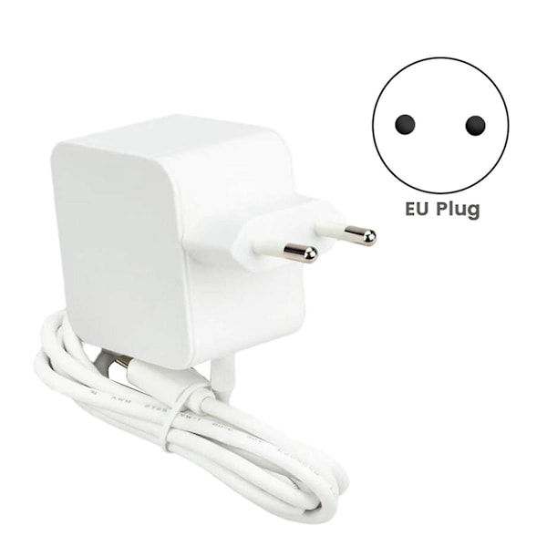 For Pi5 strømforsyning USB-C 27W 5.1V 5A Multifunksjonell praktisk adapter med EU-plugg (hvit)