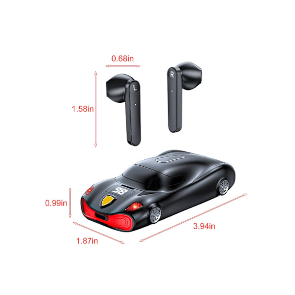 Game Sports Car Modeling Trådløst Bluetooth-headset