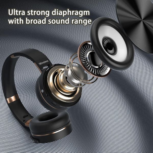 Headset Bluetooth -langattomat kuulokkeet melunvaimennuksella (musta)