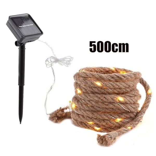 Reb lys 500 cm IP65 belyst lampe have lys med 100 LED'er varm hvid 3200 K til dekoration udendørs have terrasse balkon（flerfarvet）