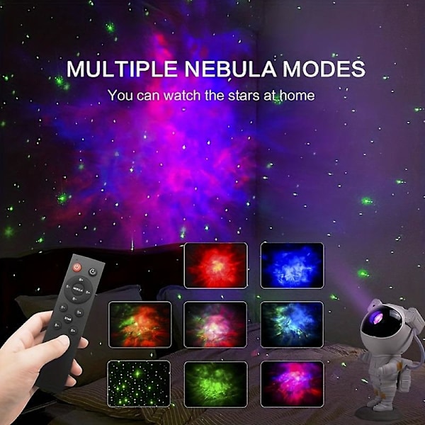 Astronaut Bluetooth Stjernehimmel Projektor Lampe Usb Fuld Farve Stjerne Og Måne Astronaut Laser Atmosfære Natlys