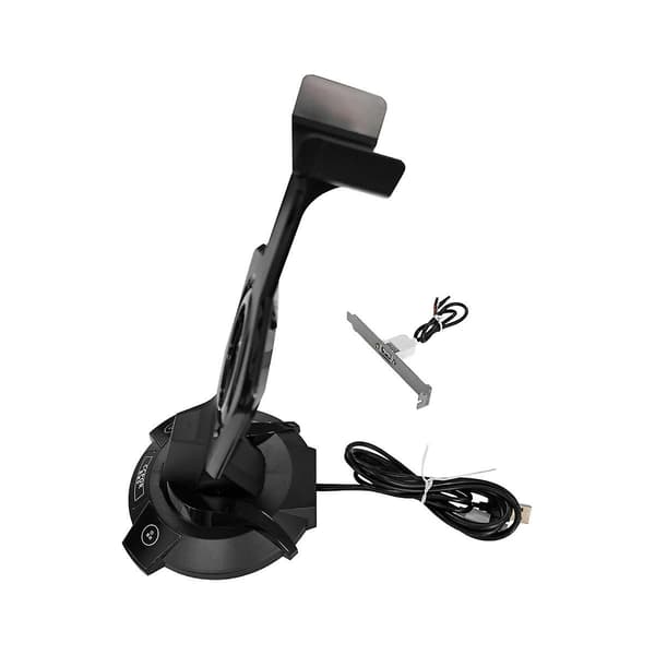 KCCPOR Internet Bar Computer Desktop Switch New Luminous Integrated Game Earphone Stand Computer Switch Bracket, Black（Black）