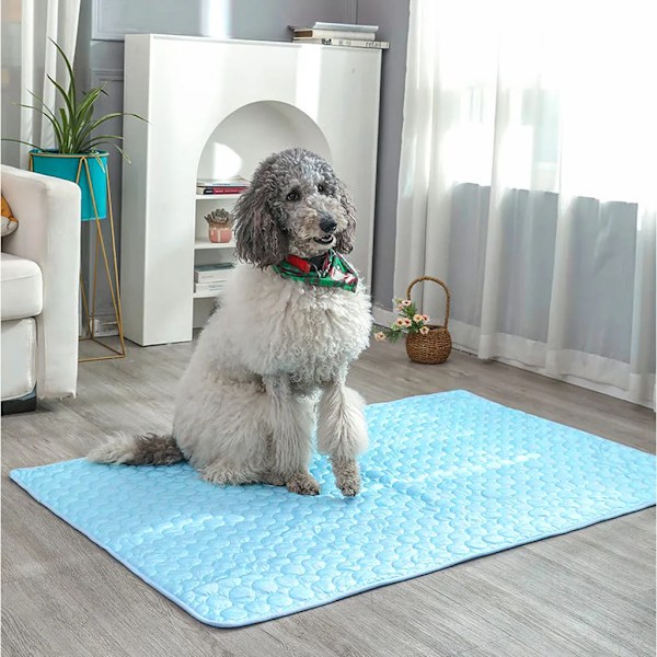 Kølemåtte til hunde, skridsikker kølemåtte til kæledyr, kølemåtte til katte, køleseng til kæledyr til indendørs og udendørs brug, 30 x 40