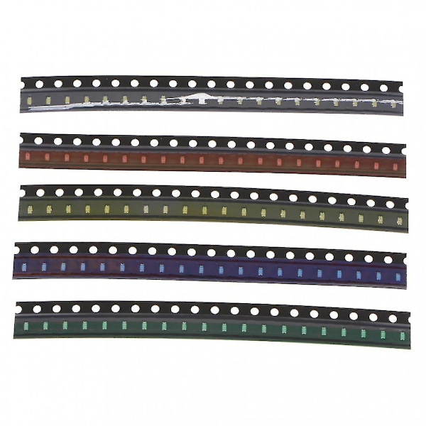 100 stk Smd Led assortert diodelyssett superlysende Smd Led-sett 0603