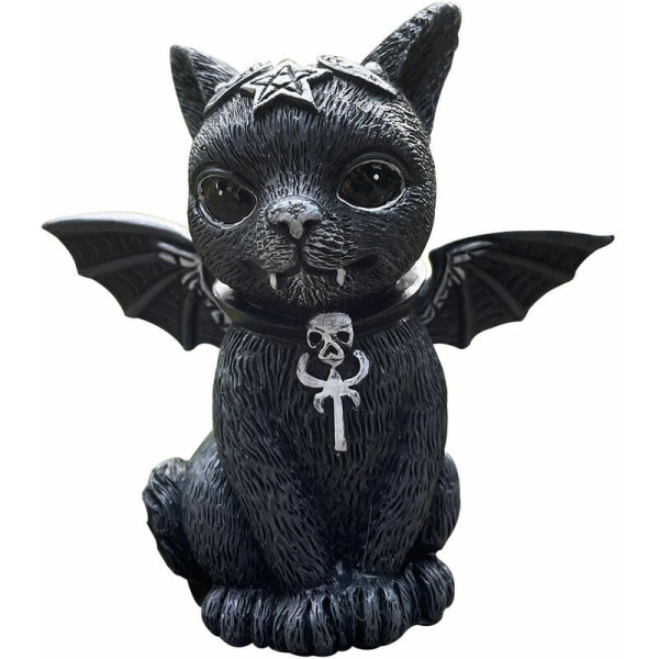 Halloween Magical Cat Resin Craft Ornament Dyre Skulptur Gave Desktop Ornament Holiday Ornament (3stk)