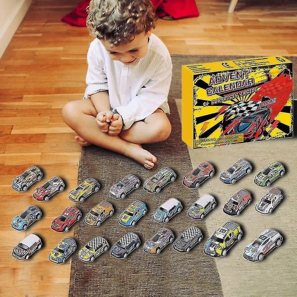 24 dagar jul nedräkning blind box adventskalender barn racing leksaker