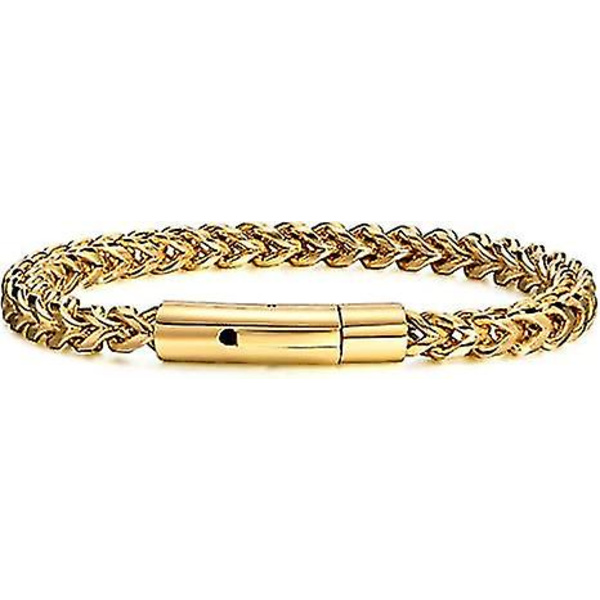 Rustfrit stål retro vintage kæde stil klassisk plain biker fest strand armbånd