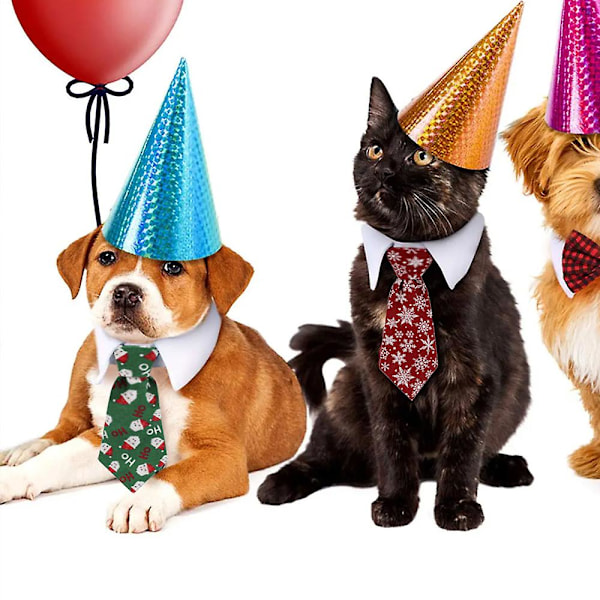 Halsband för husdjur, slips för hund, justerbar, elegant slips för hund, slips för festtillbehör, julkostym