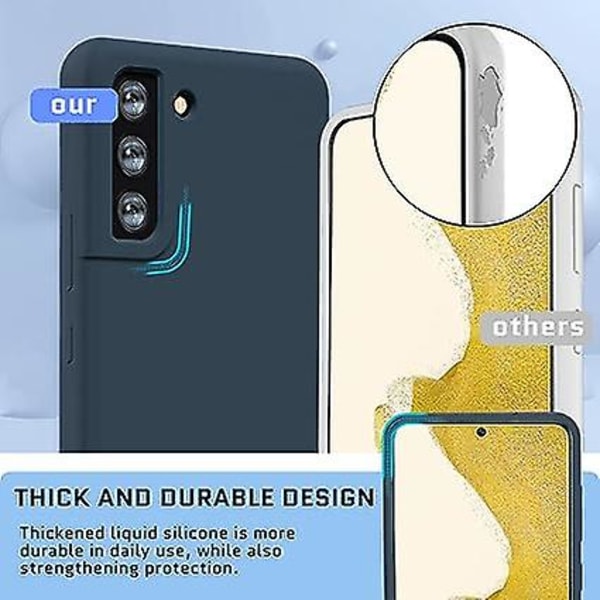 Midnattsblått, Samsung Galaxy S22 case, tunt, flexibelt, elegant stötsäkert case, hög kvalitet
