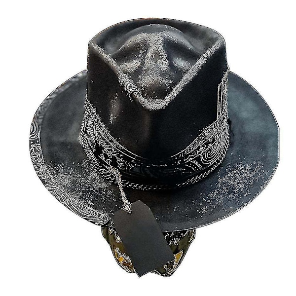 Mens Cowboy Hat Punk Style Western Cowboy Hat Skull Hat Rzc