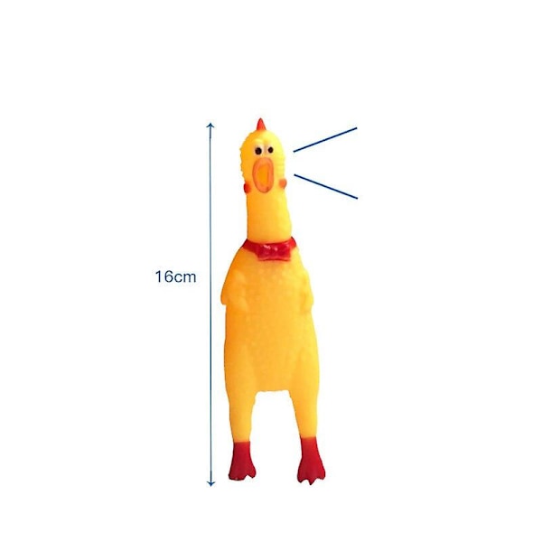 Nya husdjur squeak leksaker skrikande kyckling klämma ljud hund tugga leksak hållbar gul säkerhet gummi vent kyckling för hundar molar leksaker