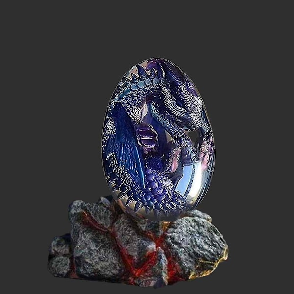 Vulkan Drageegg Med Lysende Base, Dekorasjon Til Skrivebordet