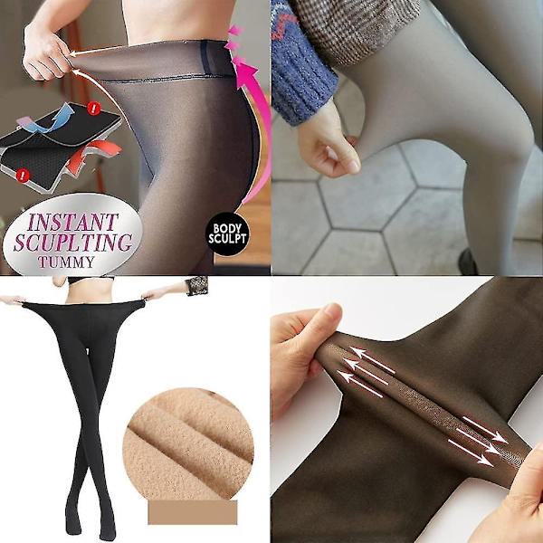 Termiske strømpebukser hudfarve, termiske strømpebukser kvinder, varme vinter leggings gave