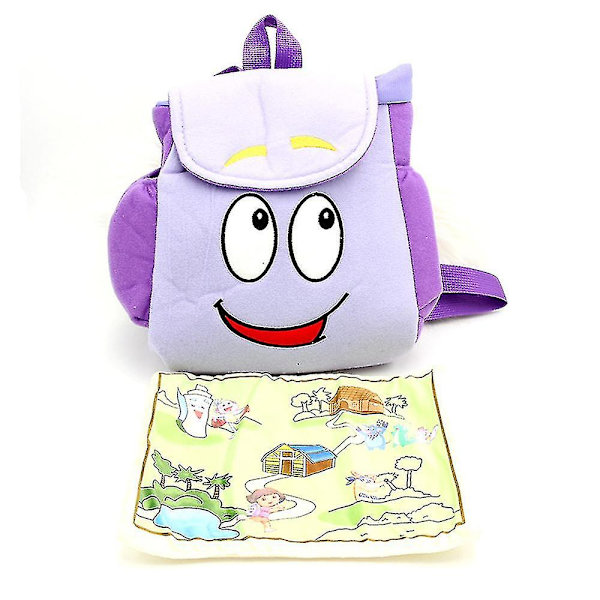 11,8 tums Dora-väska, Dora Explorer-ryggsäck med karta, present till flicka A