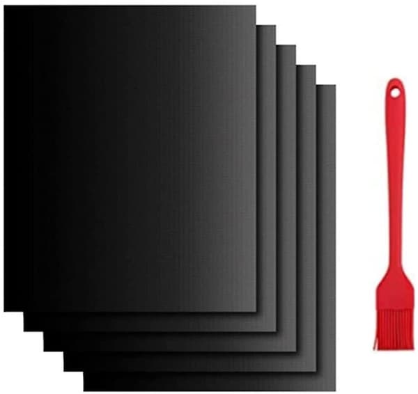 Grillmatte for gassgrill 50x40 sett med 6, grillmatte for grill, grillmatte for grill