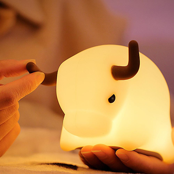 Ko natlampe Justerbar LED touch lys til børn