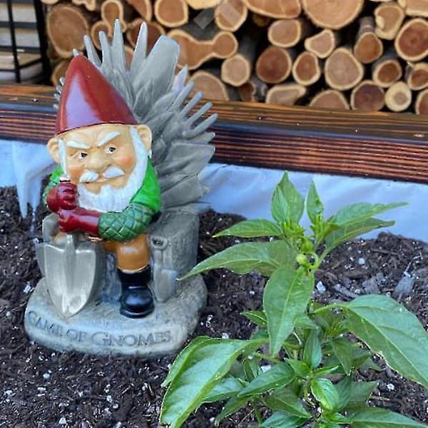 Trädgårdstomte, handmålad väderbeständig keramisk gräsmatta tomte