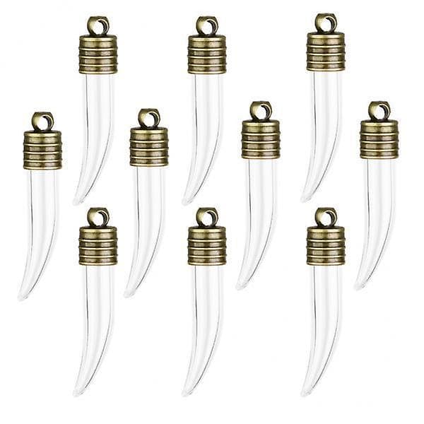 3x Mini Tomma Glas Chili Flaskor Berlocker Önskeflaskor Hänge 10st Klar