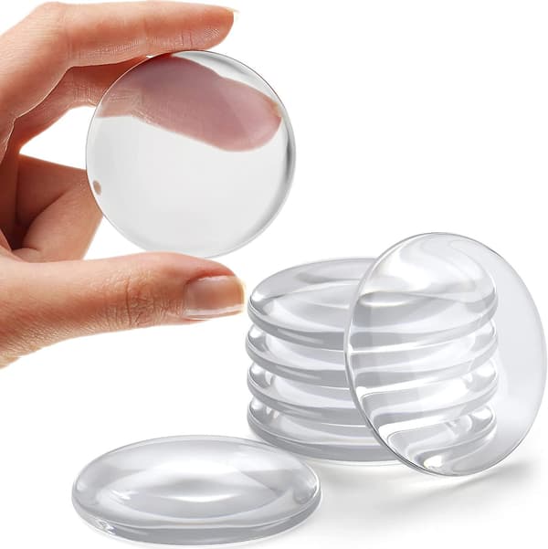 Dww-Sturdiest Wall Door Handle Stopper 5cm Set. 6 st transparenta gummiknoppar, väggskyddskudde