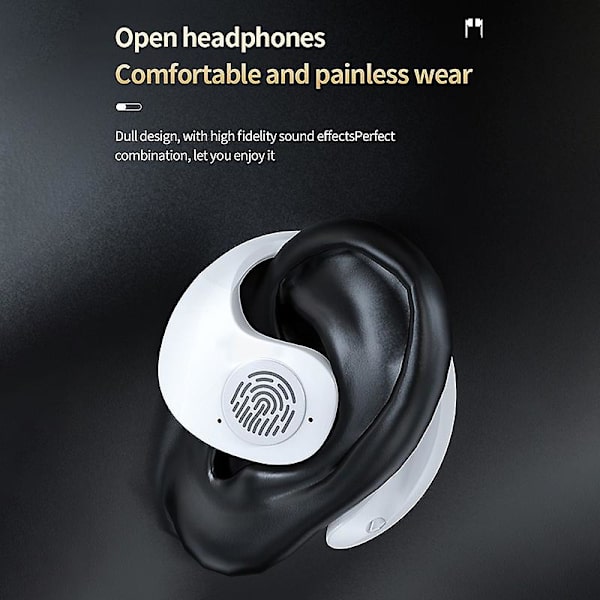 Bluetooth 5.3-hörlurar Ows Sport Ear Hook-headset Stereoljud Musik Gaming LED-display Hörlurar