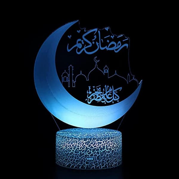 3D Natlys LED Illusion Skrivebordslampe 16 Farver