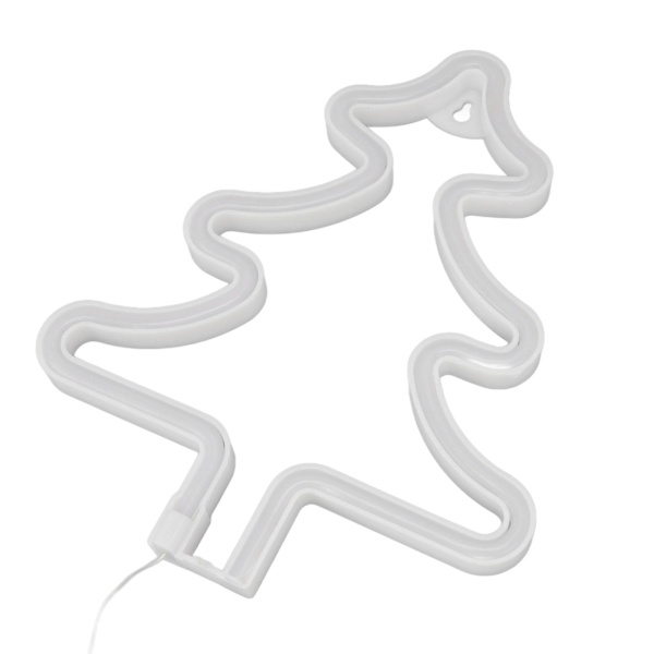 2024 Jul Neon Skilt Juletre Form Neon Lys USB Dekorativt Nattlys for Skrivebord Vegg Display