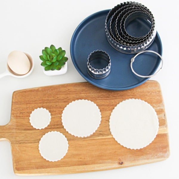 1 sett med kakeform i rustfritt stål, bærbare, DIY, non-stick, holdbare, dumplingsdeigformer, husholdningsartikler