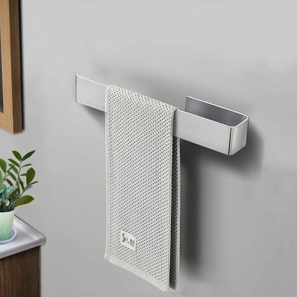GTA Håndklædeholder uden boring Håndklædeholder i rustfrit stål til limning til badeværelse og køkken 25 cm